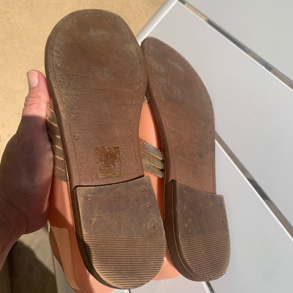 Kurt Geiger London summer gold leather shoes size 6-6.5 ( European 36.5) - Picture 10 of 14